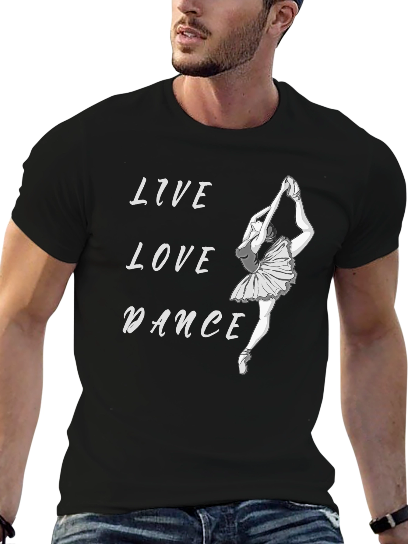 Live Love Dance Black Graphic T-Shirt