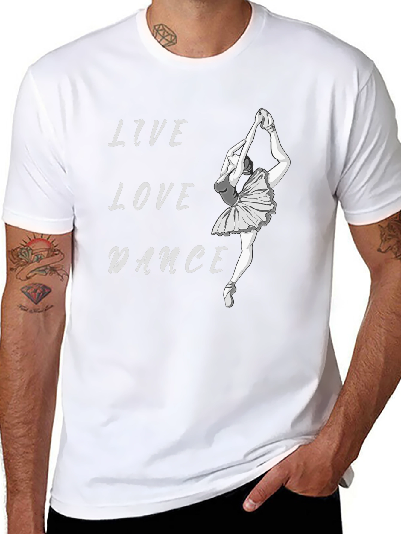 Live Love Dance Black Graphic T-Shirt