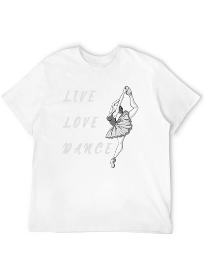 Live Love Dance Black Graphic T-Shirt