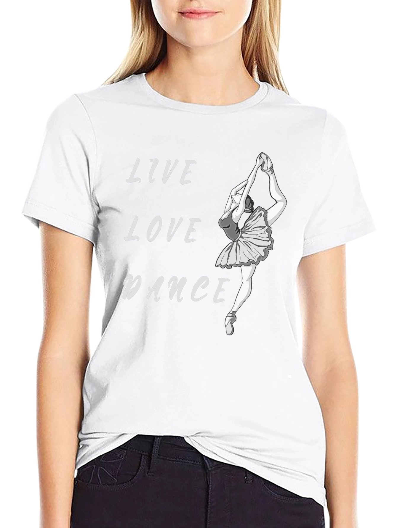 Live Love Dance Black Graphic T-Shirt