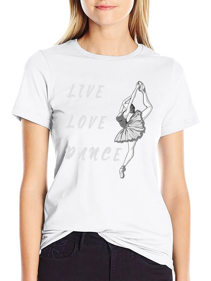 Live Love Dance Black Graphic T-Shirt