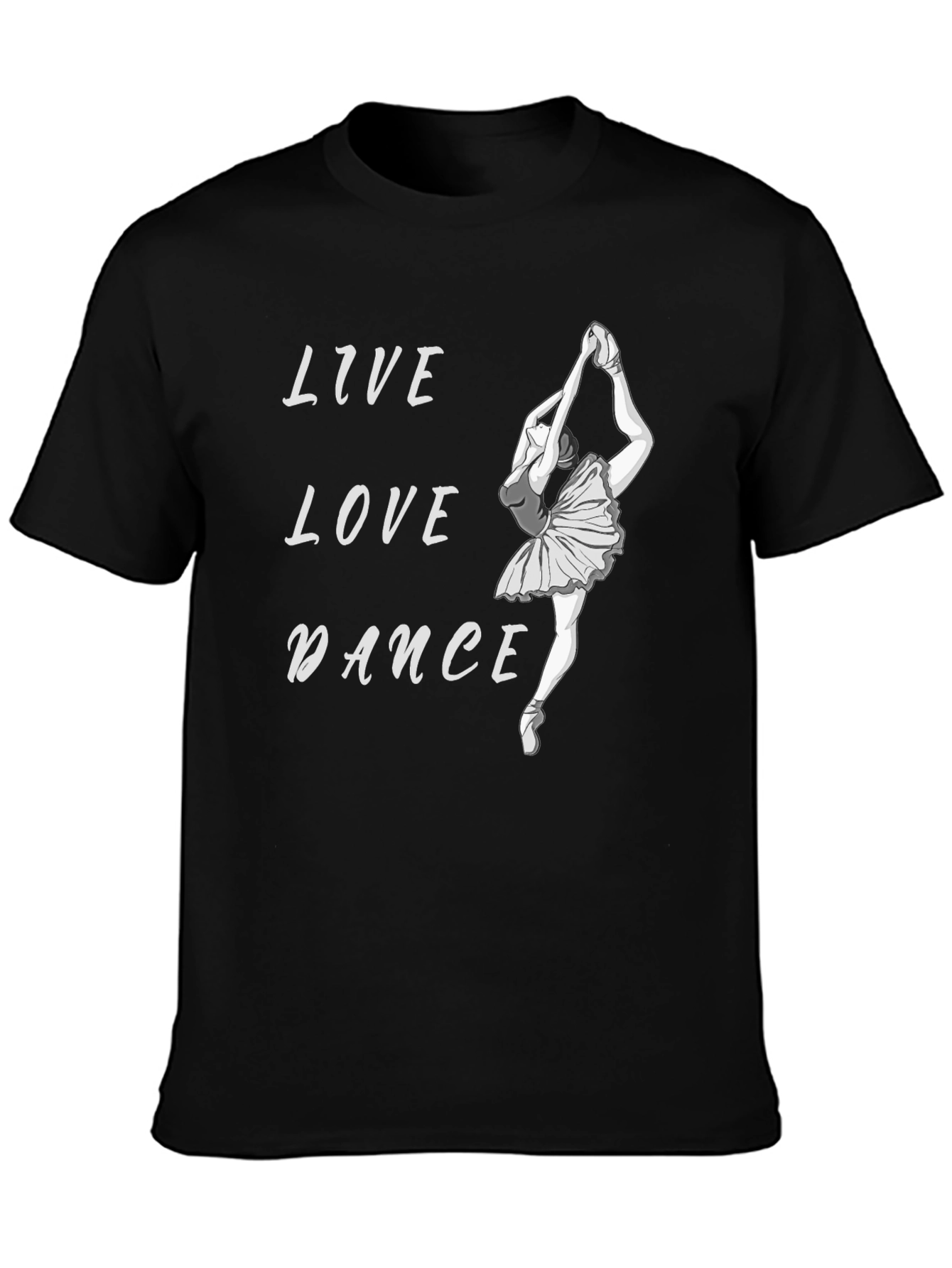 Live Love Dance Black Graphic T-Shirt