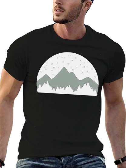 Mountain Scene Graphic Tee - Relaxed Fit
