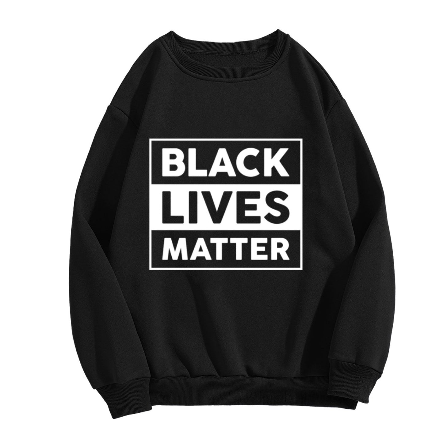 Black Lives Matter Bold Statement Crewneck Hoodie