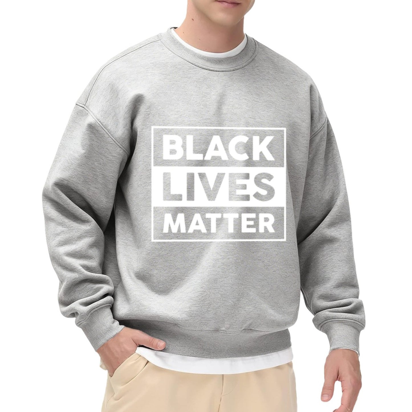 Black Lives Matter Bold Statement Crewneck Hoodie
