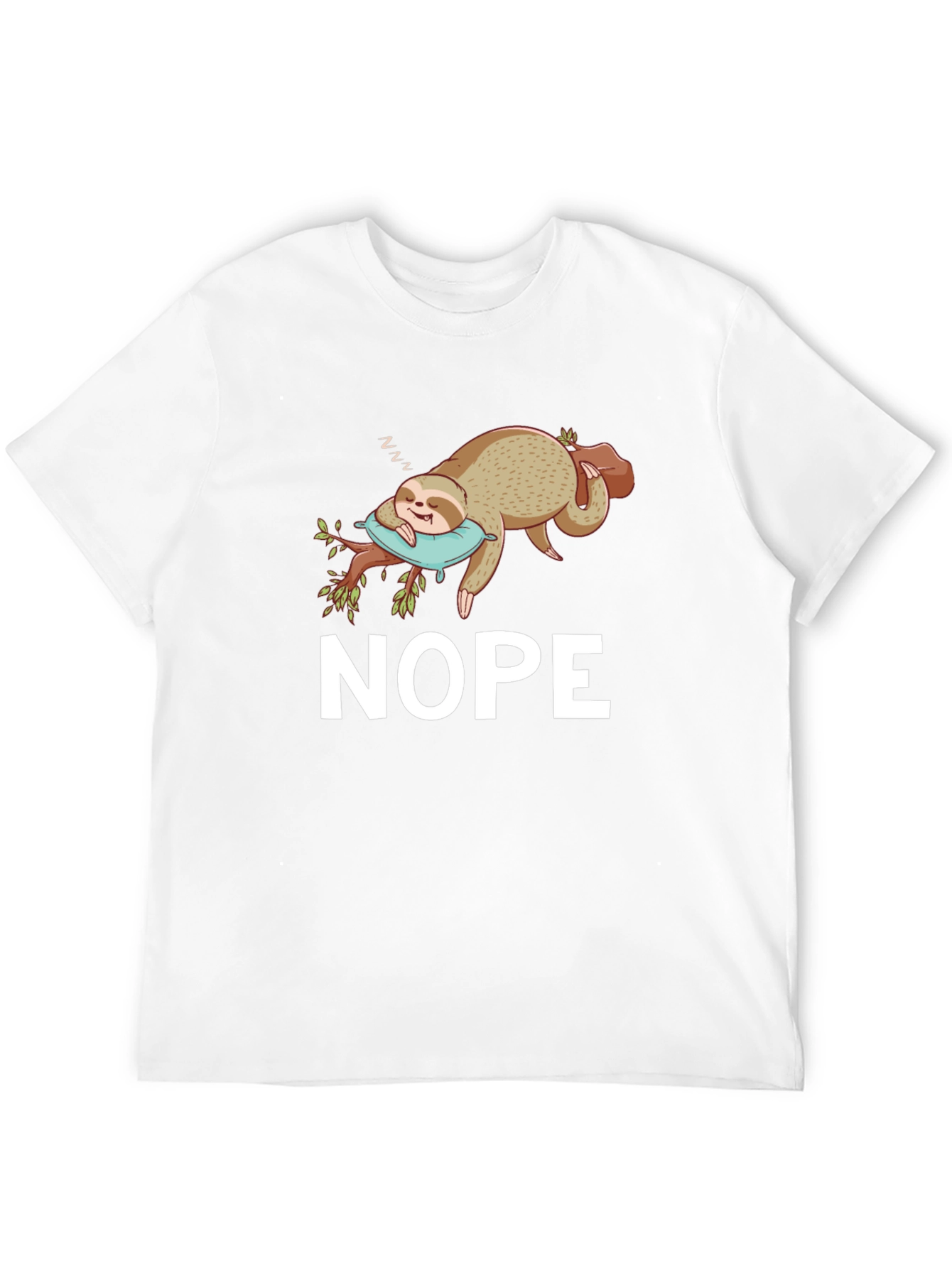Nope Sloth T-Shirt - Relaxed & Funny