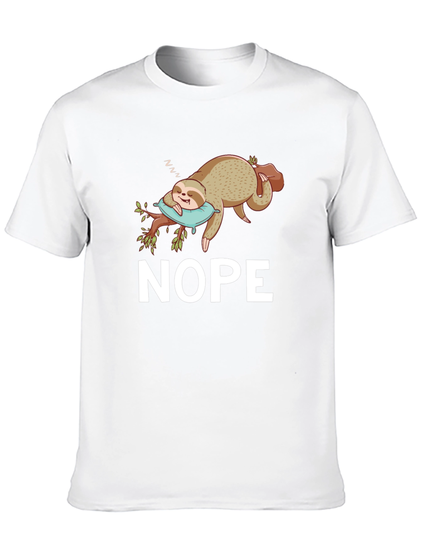 Nope Sloth T-Shirt - Relaxed & Funny