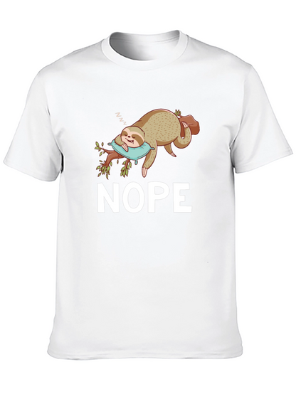 Nope Sloth T-Shirt - Relaxed & Funny