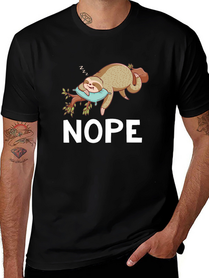 Nope Sloth T-Shirt - Relaxed & Funny