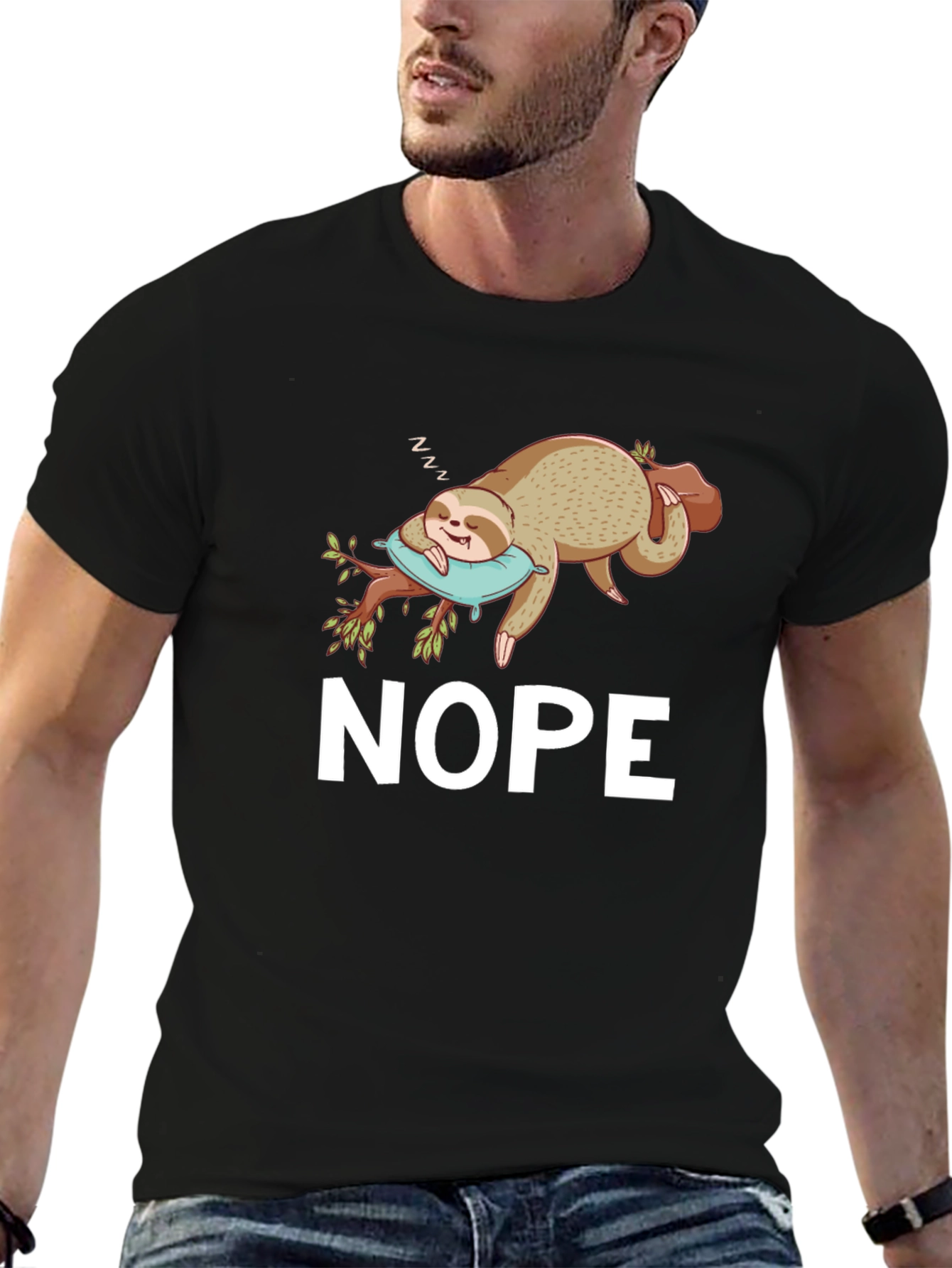 Nope Sloth T-Shirt - Relaxed & Funny