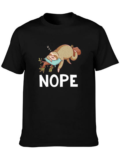 Nope Sloth T-Shirt - Relaxed & Funny