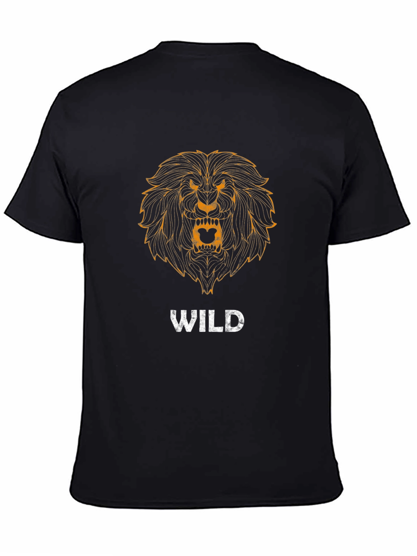 Wild Lion Graphic T-Shirt - Black