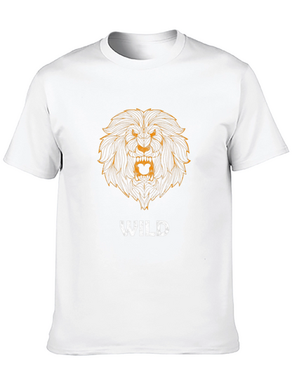 Wild Lion Graphic T-Shirt - Black