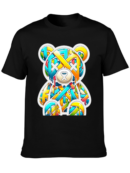 Graffiti Bear Graphic Tee - Casual Cool Style