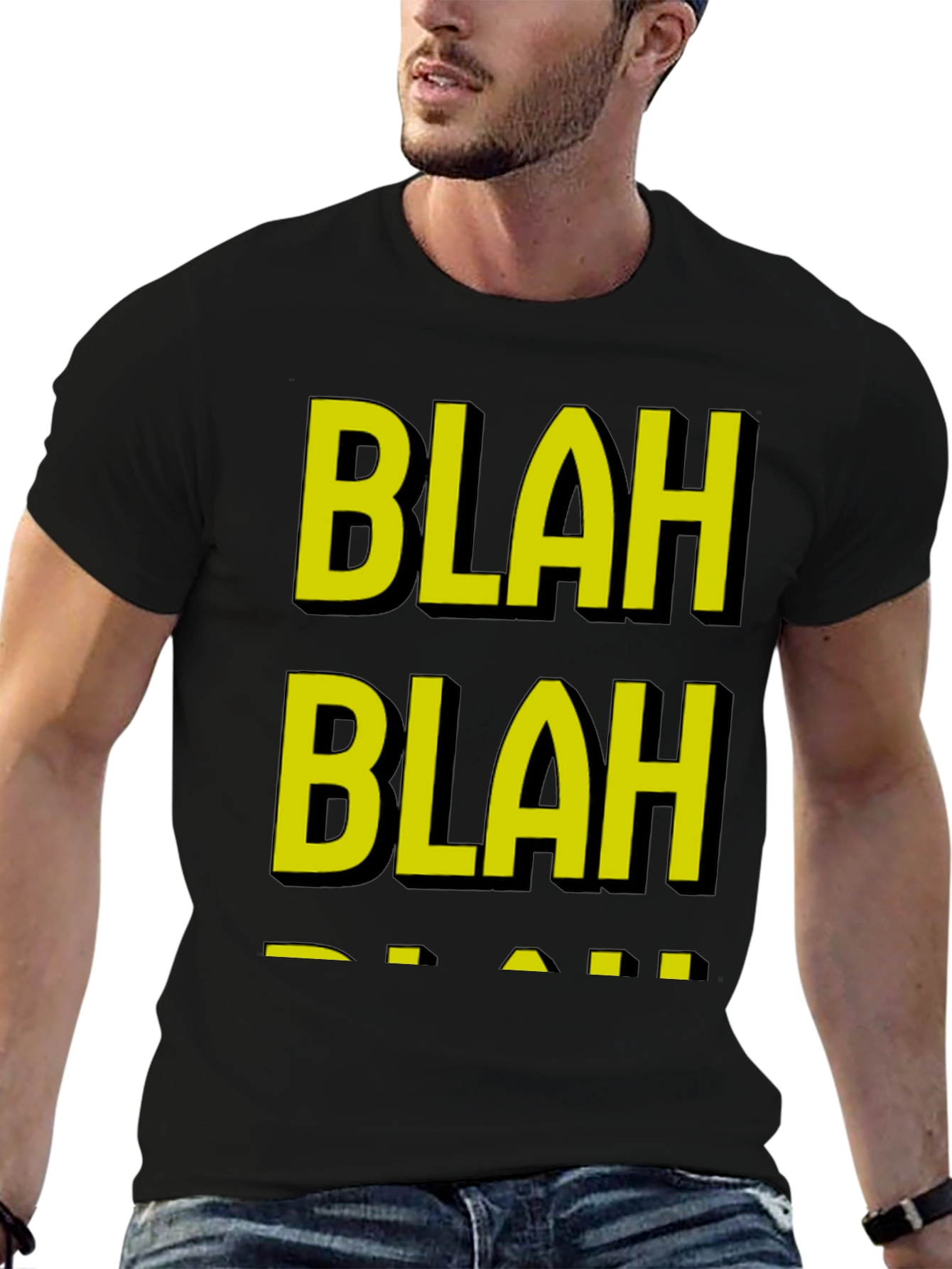 Blah Blah Graphic Tee - Funny Mens T-Shirt