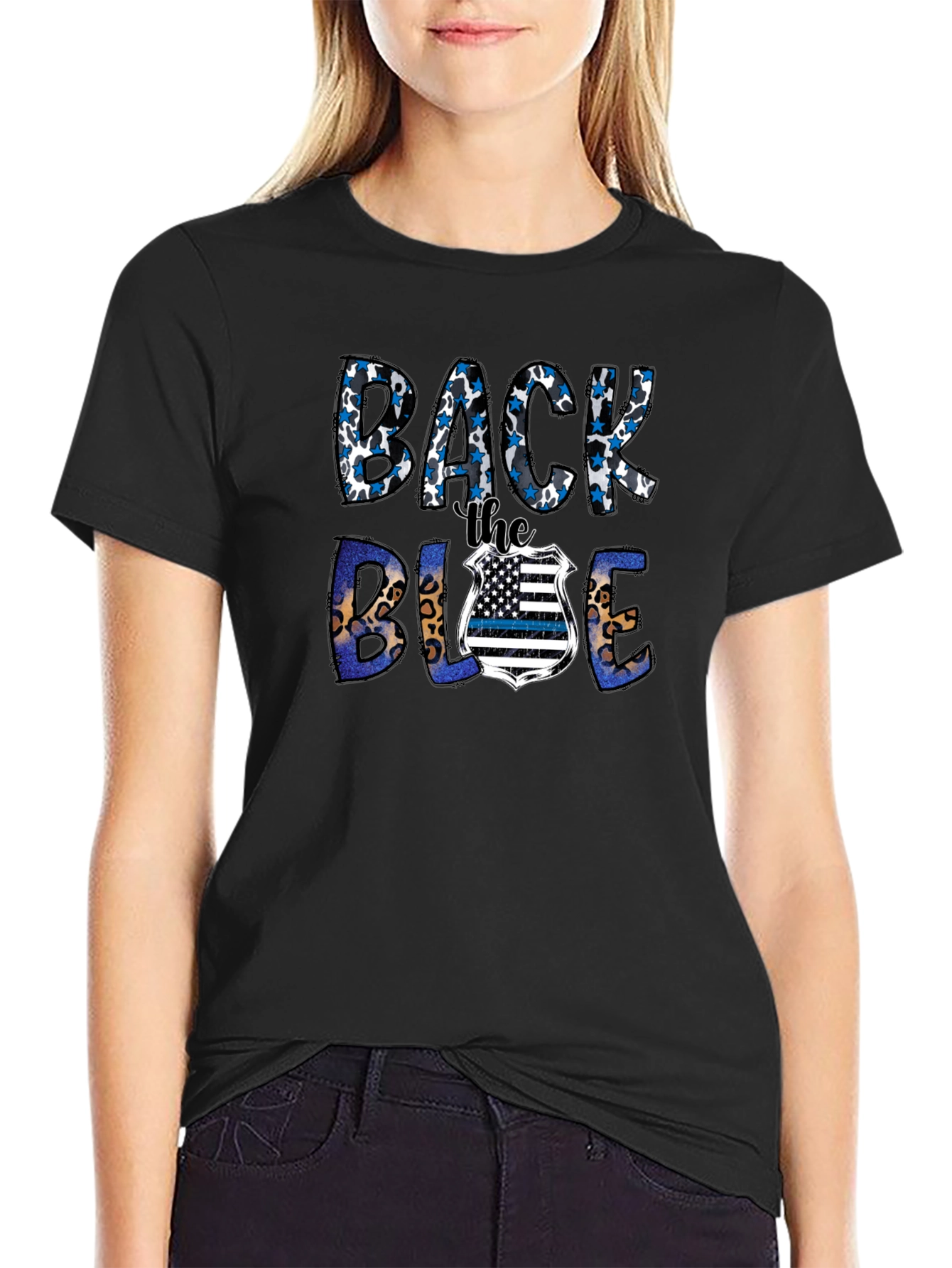 Back the Blue Graphic T-Shirt