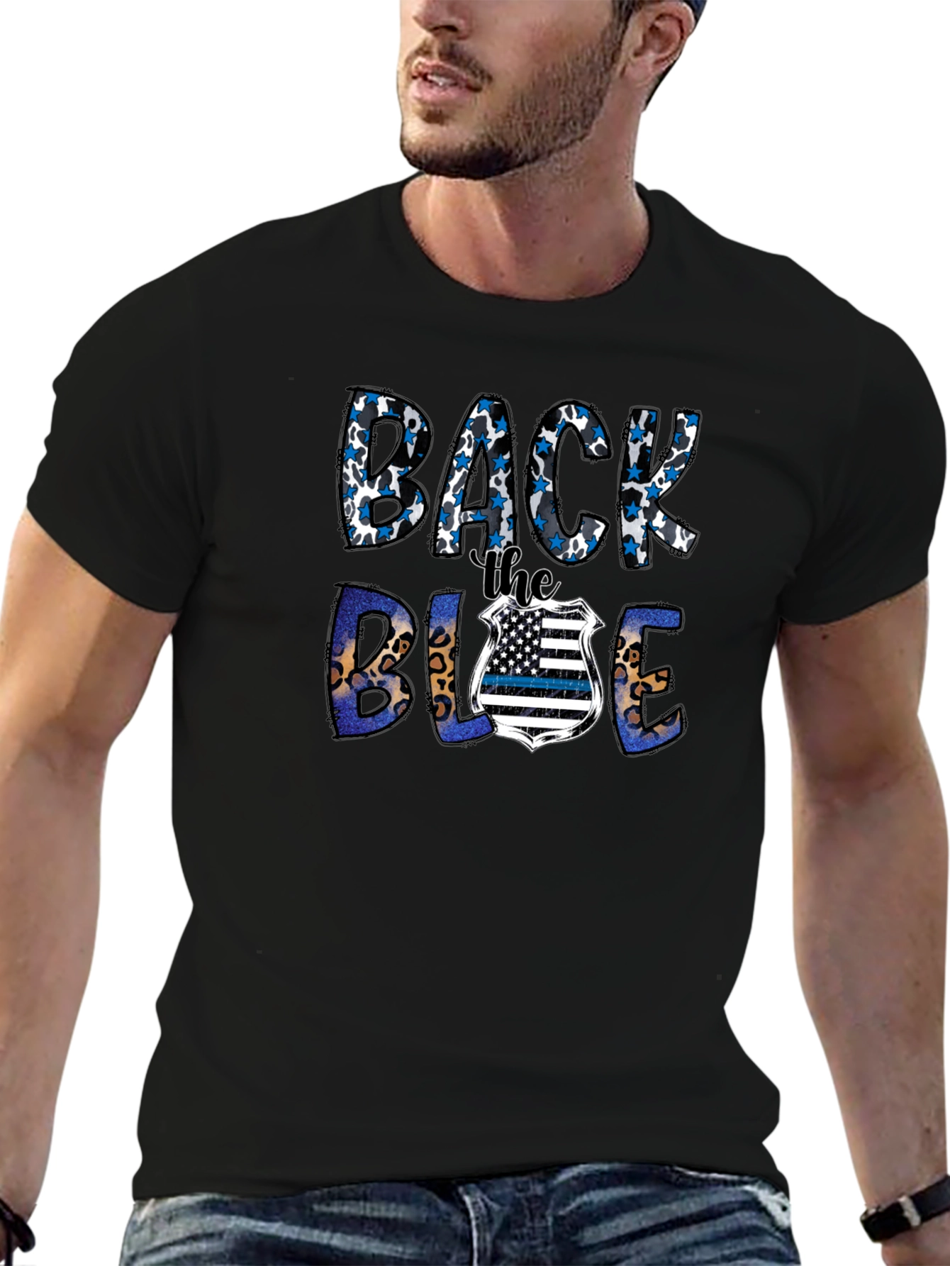 Back the Blue Graphic T-Shirt
