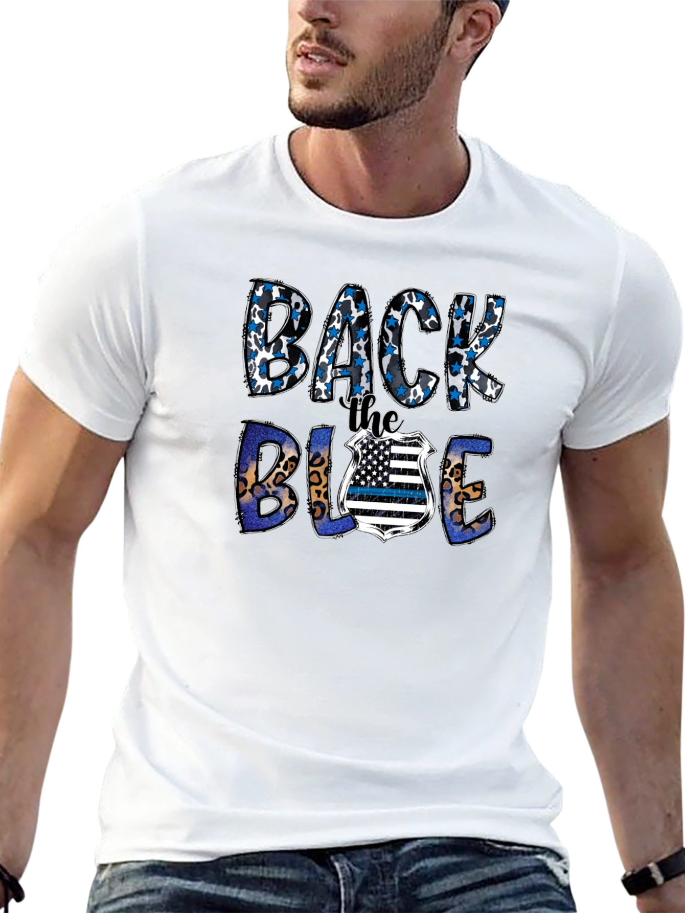 Back the Blue Graphic T-Shirt