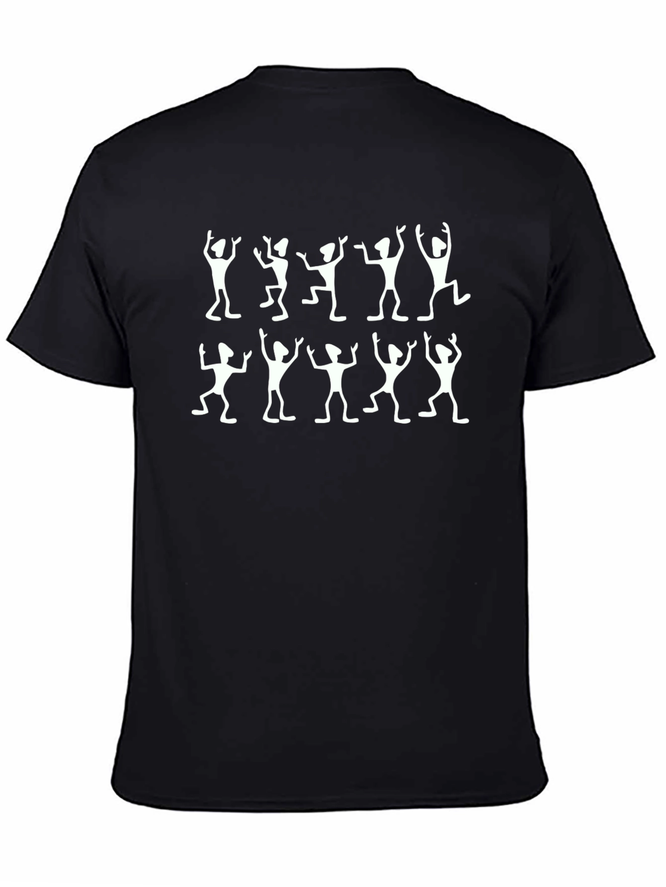 Dancing Figures Black Crew Neck T-Shirt