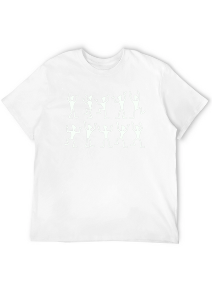 Dancing Figures Black Crew Neck T-Shirt