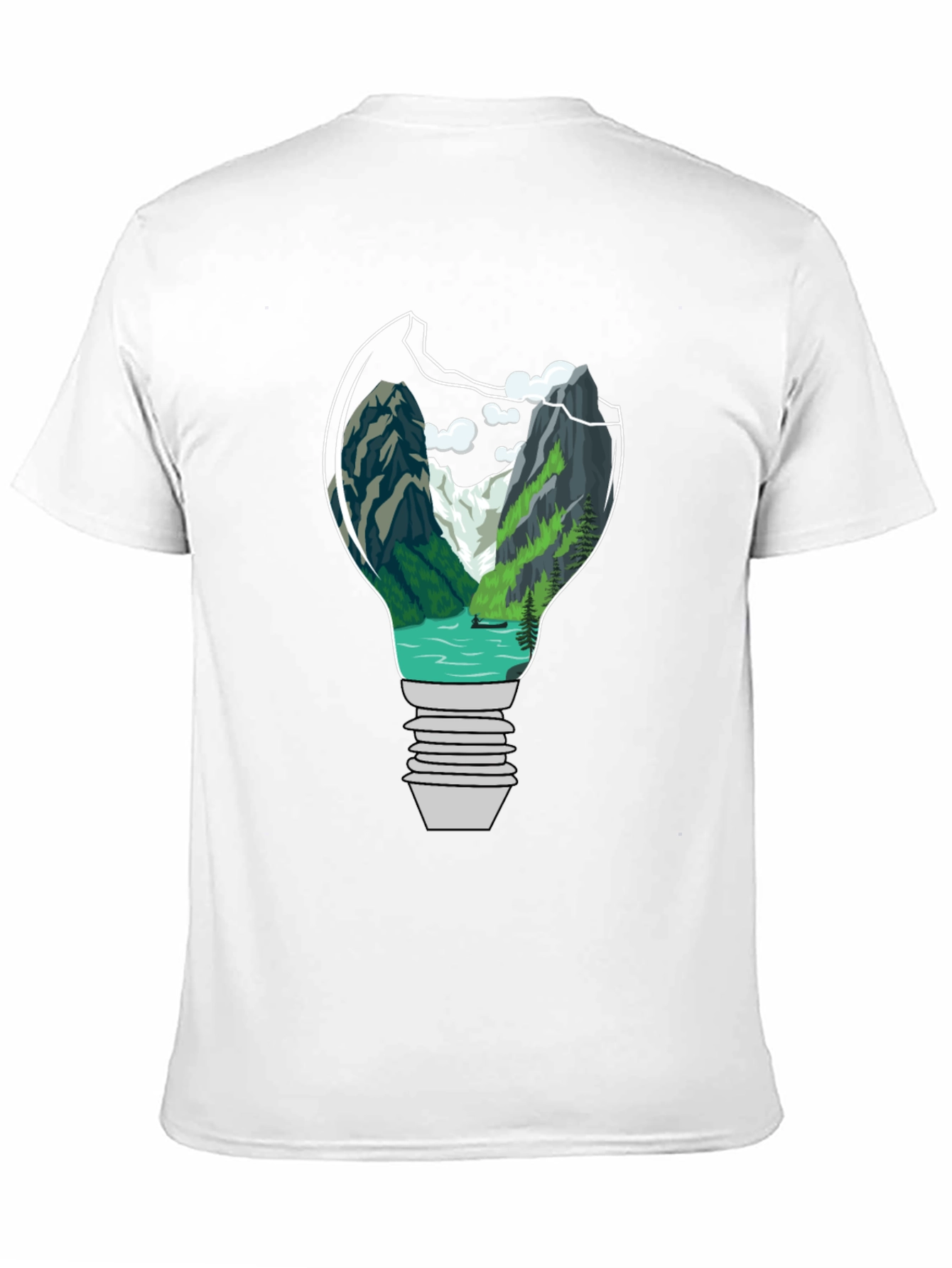 Nature Bulb Graphic Tee - Unique Design