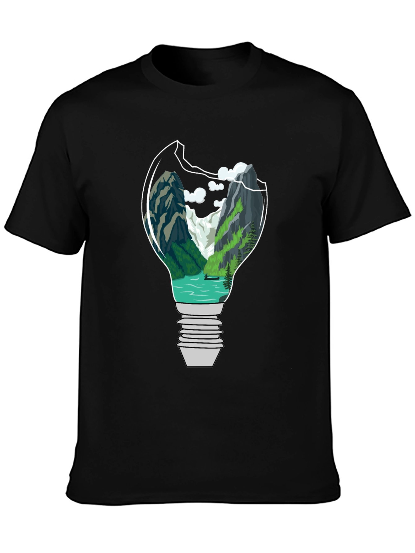 Nature Bulb Graphic Tee - Unique Design