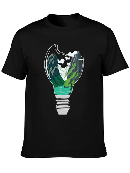 Nature Bulb Graphic Tee - Unique Design