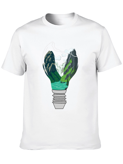 Nature Bulb Graphic Tee - Unique Design