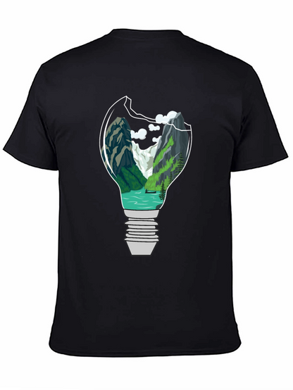 Nature Bulb Graphic Tee - Unique Design