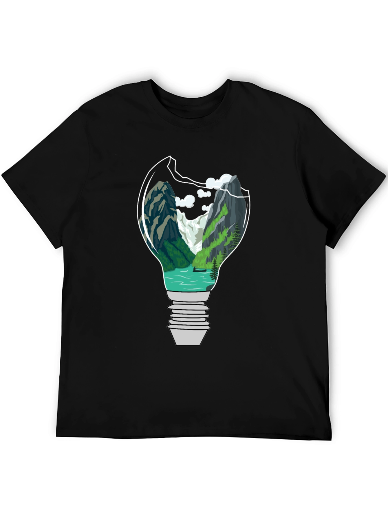 Nature Bulb Graphic Tee - Unique Design