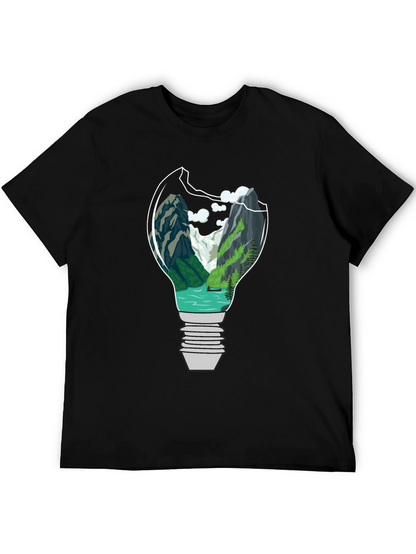 Nature Bulb Graphic Tee - Unique Design
