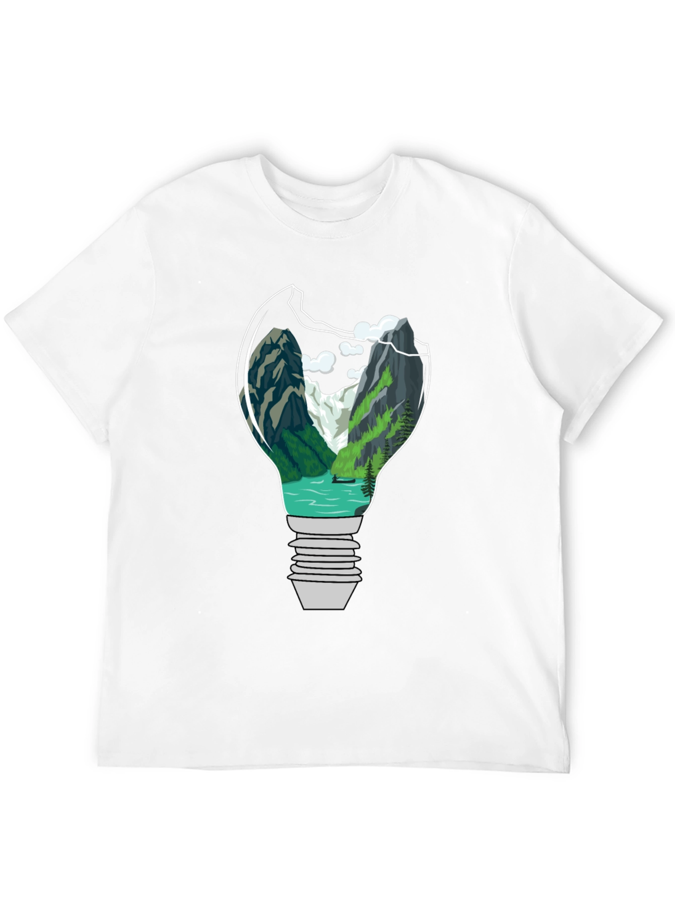 Nature Bulb Graphic Tee - Unique Design