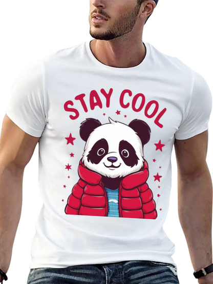 Stay Cool Panda Graphic Tee - Black