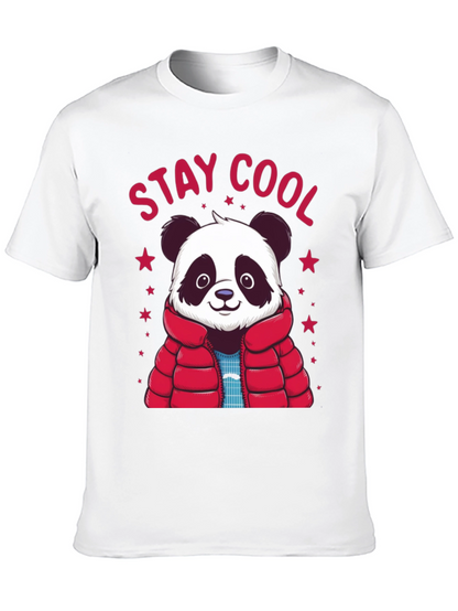 Stay Cool Panda Graphic Tee - Black
