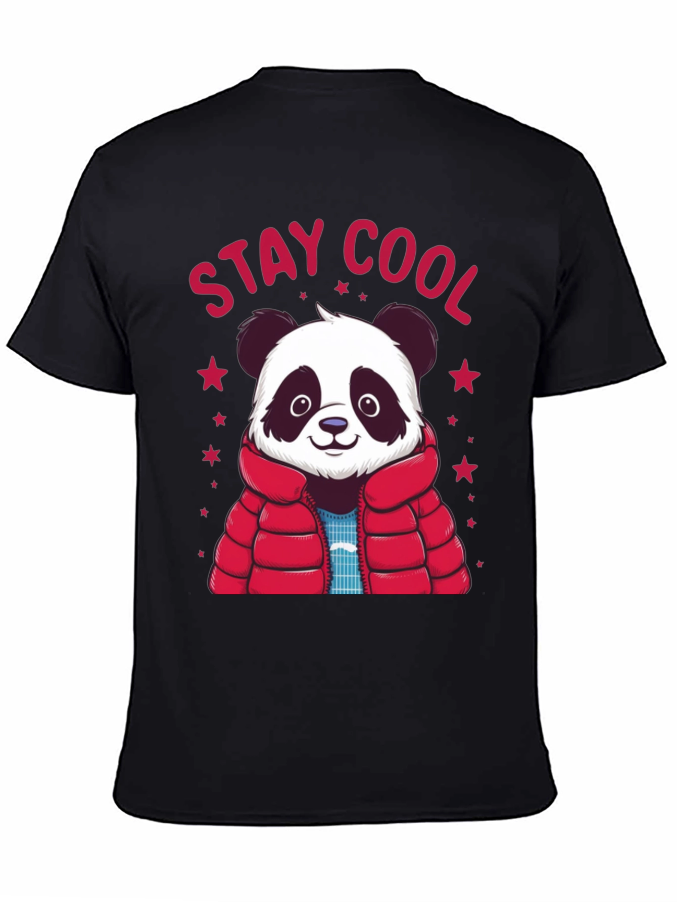 Stay Cool Panda Graphic Tee - Black