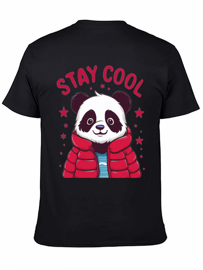 Stay Cool Panda Graphic Tee - Black