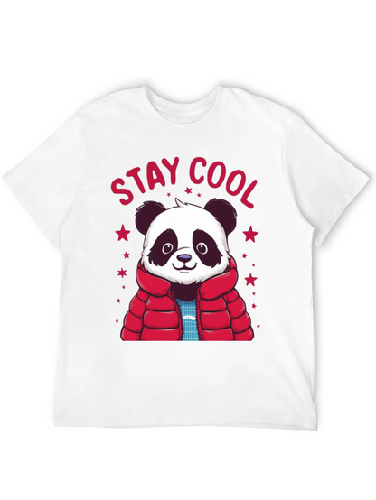 Stay Cool Panda Graphic Tee - Black