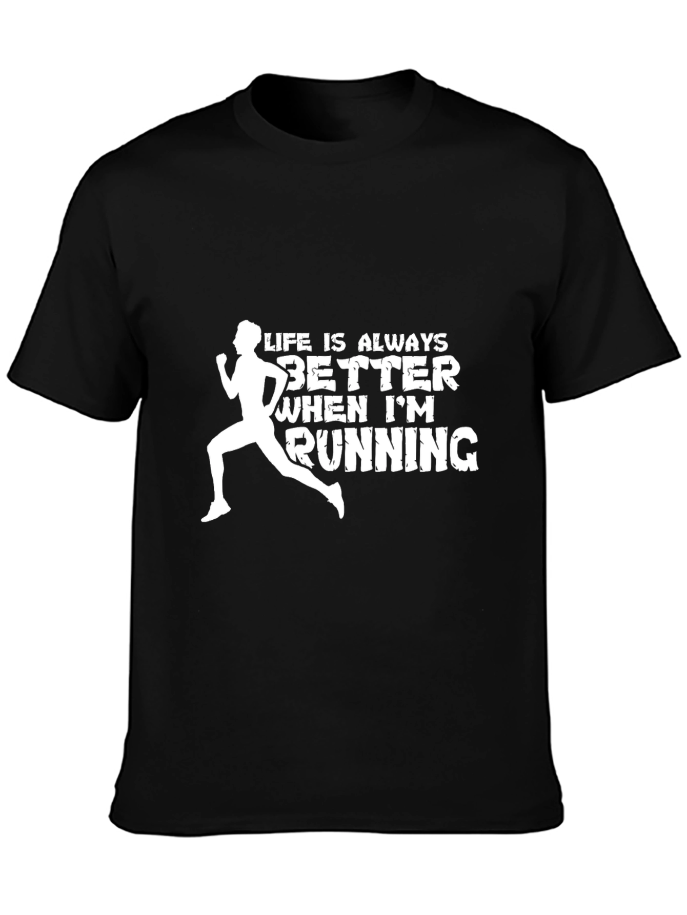 Life is Better Running Graphic Tee - Black