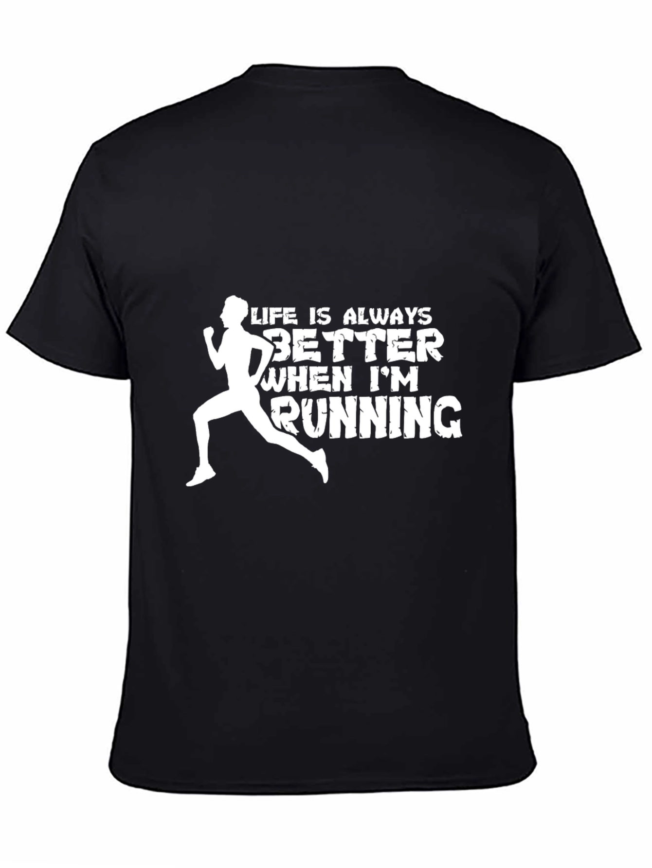 Life is Better Running Graphic Tee - Black