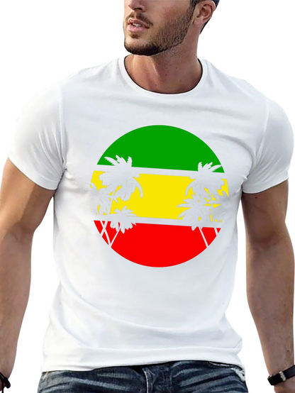 Rasta Palm Tee - Reggae Style T-Shirt