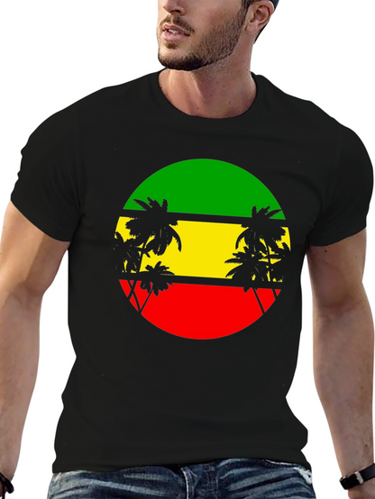 Rasta Palm Tee - Reggae Style T-Shirt