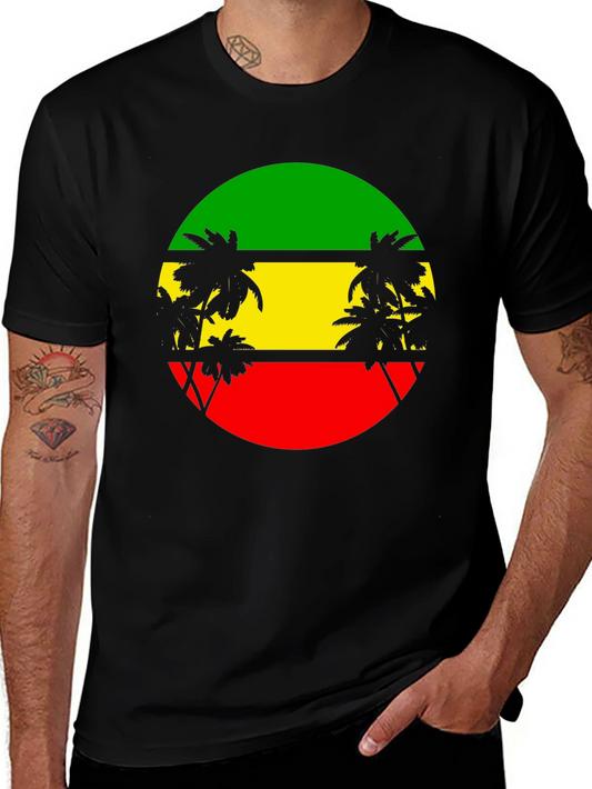 Rasta Palm Tee - Reggae Style T-Shirt