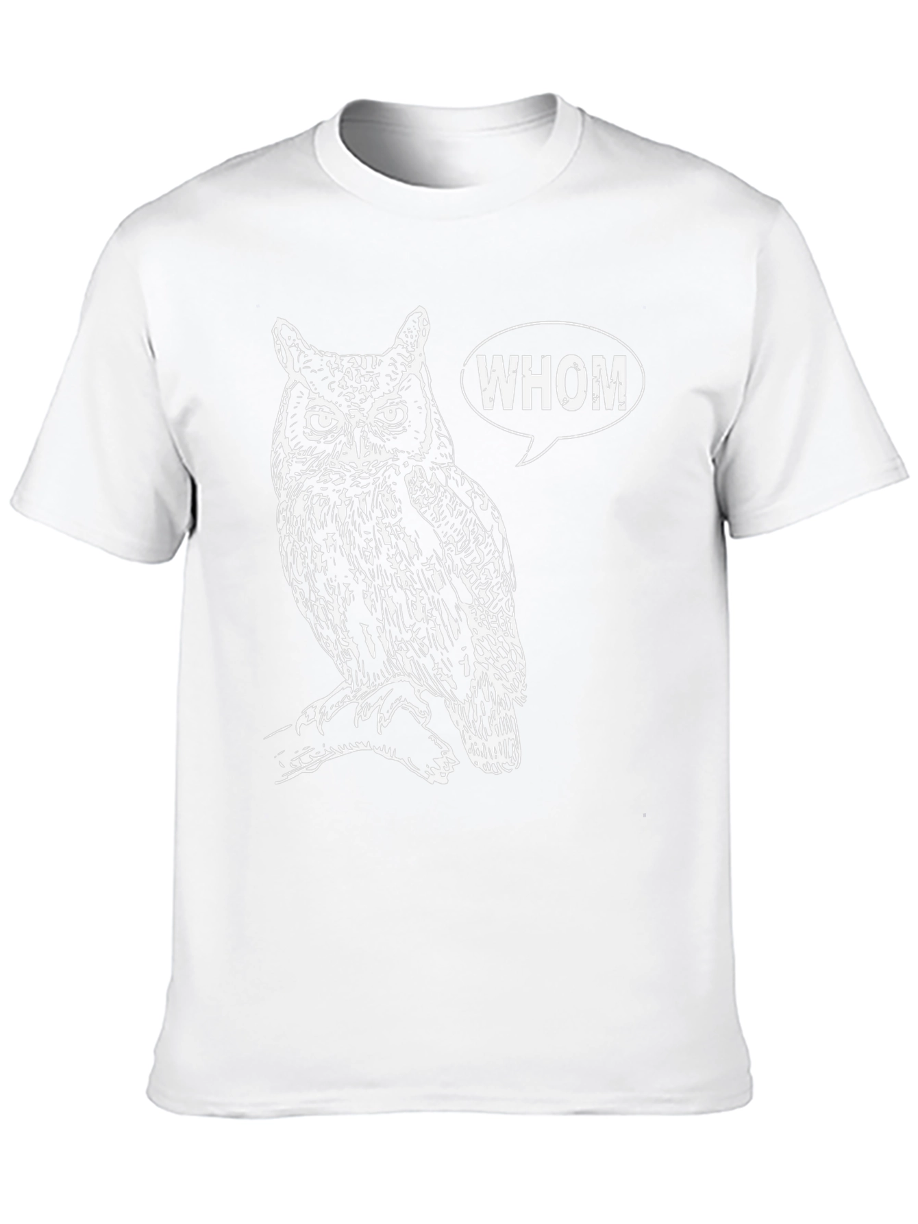 Whom Owl Graphic Tee - Black Cotton T-Shirt