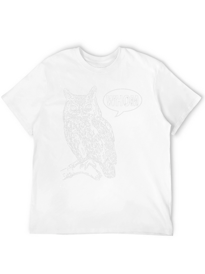 Whom Owl Graphic Tee - Black Cotton T-Shirt