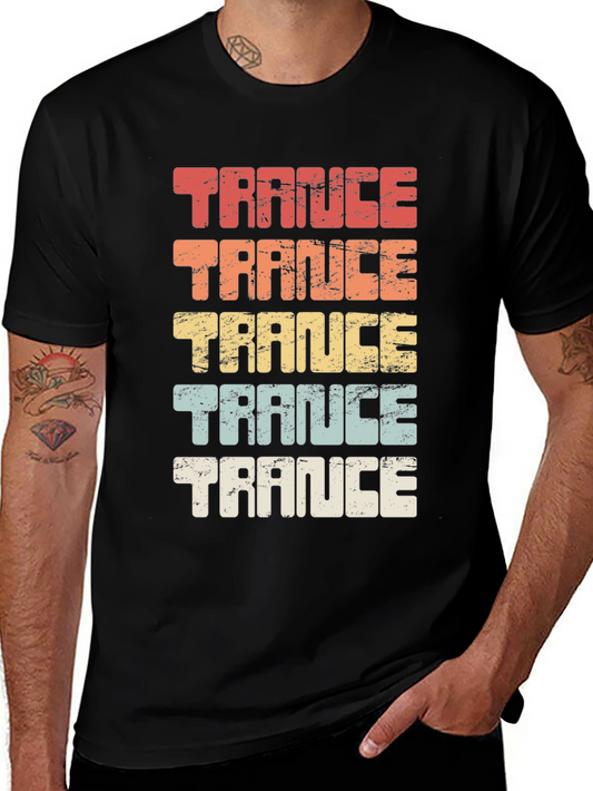 Retro Trance Music T-Shirt - Black Cotton Tee