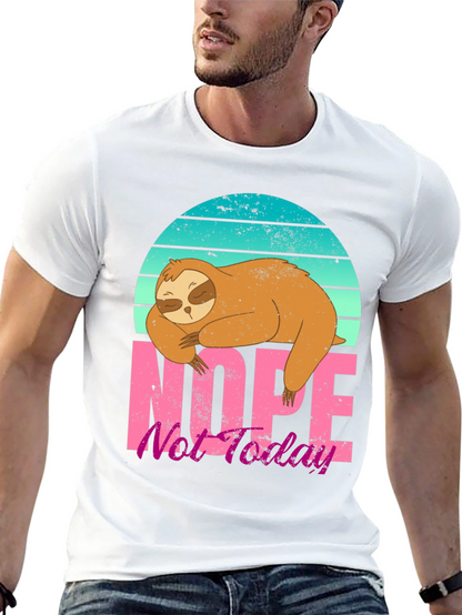 Sloth Nope Not Today Graphic Tee
