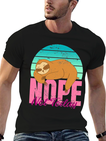 Sloth Nope Not Today Graphic Tee