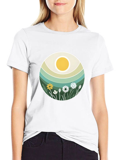 Retro Floral Sun T-Shirt