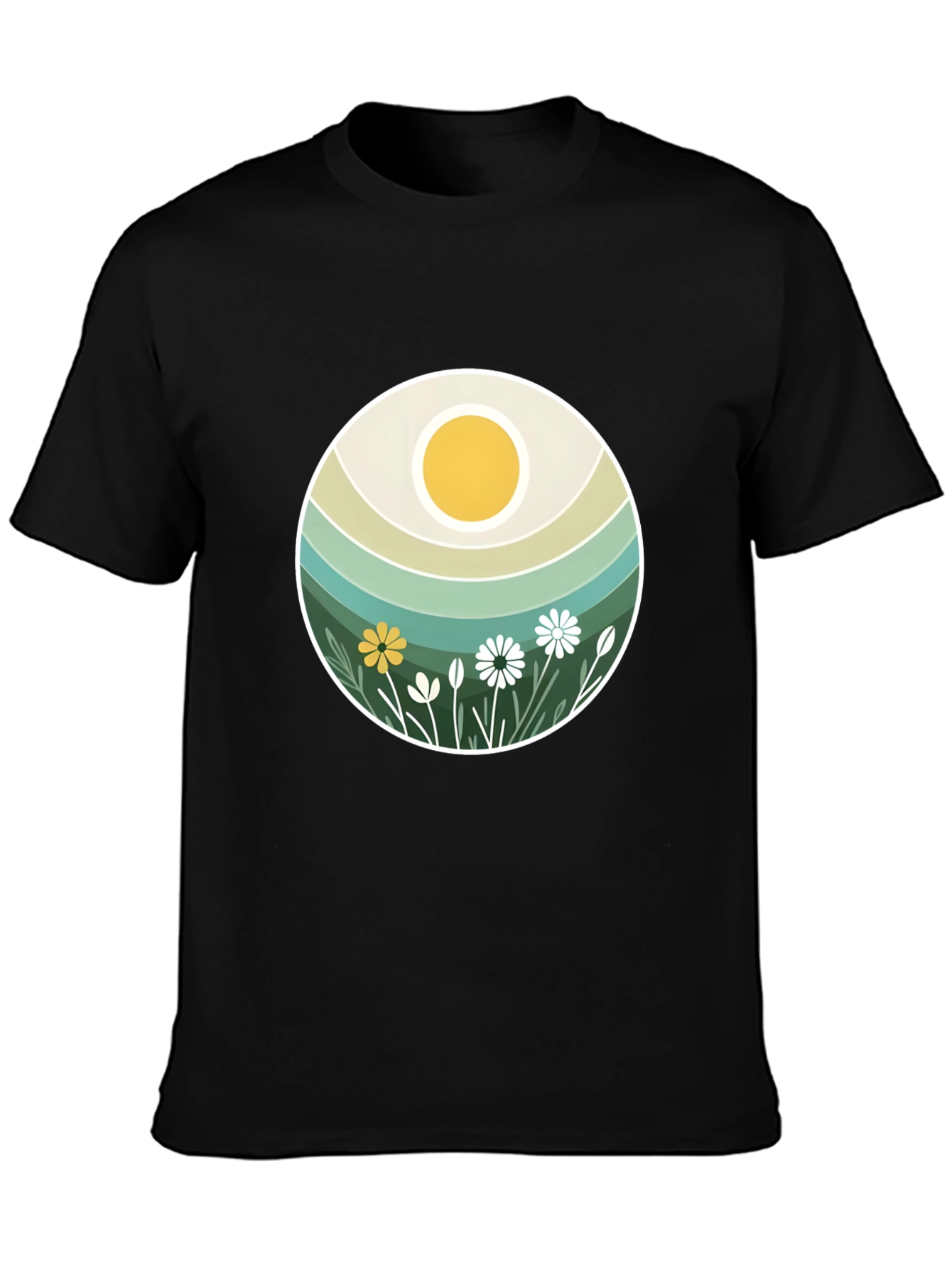 Retro Floral Sun T-Shirt