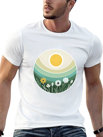 Retro Floral Sun T-Shirt